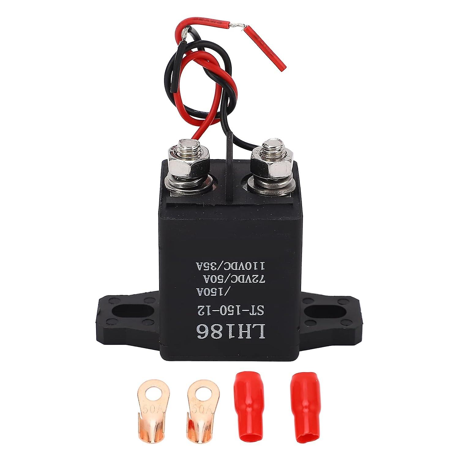 Start Relay, High Load Starter Solenoid Relay Good Conductivity ABS 2 Terminal 1.8W for ATV (12VDC)