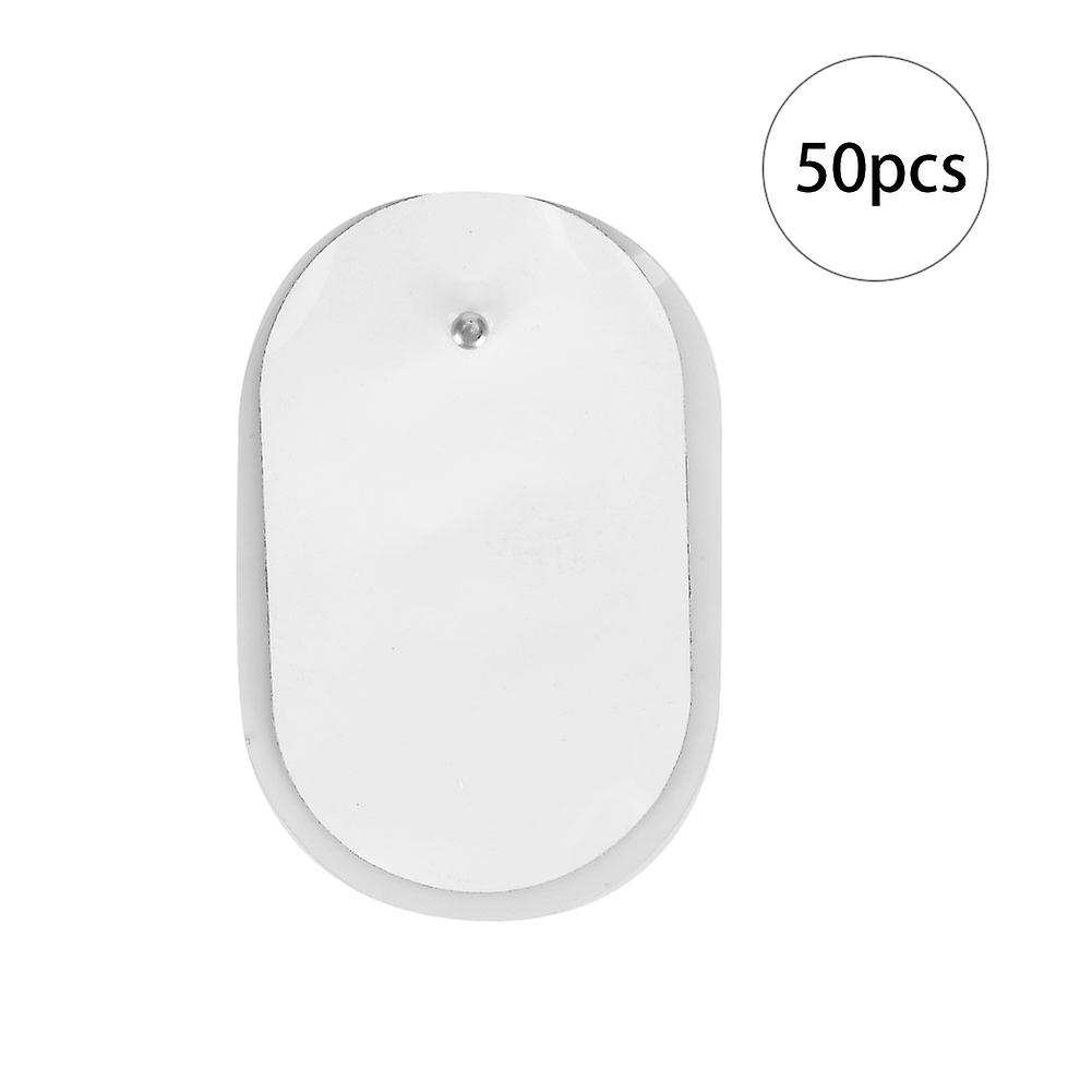 50pcs Silicone Electrode Patch Replacement Pad for Neck Shoulder Physiotherapy Instrument