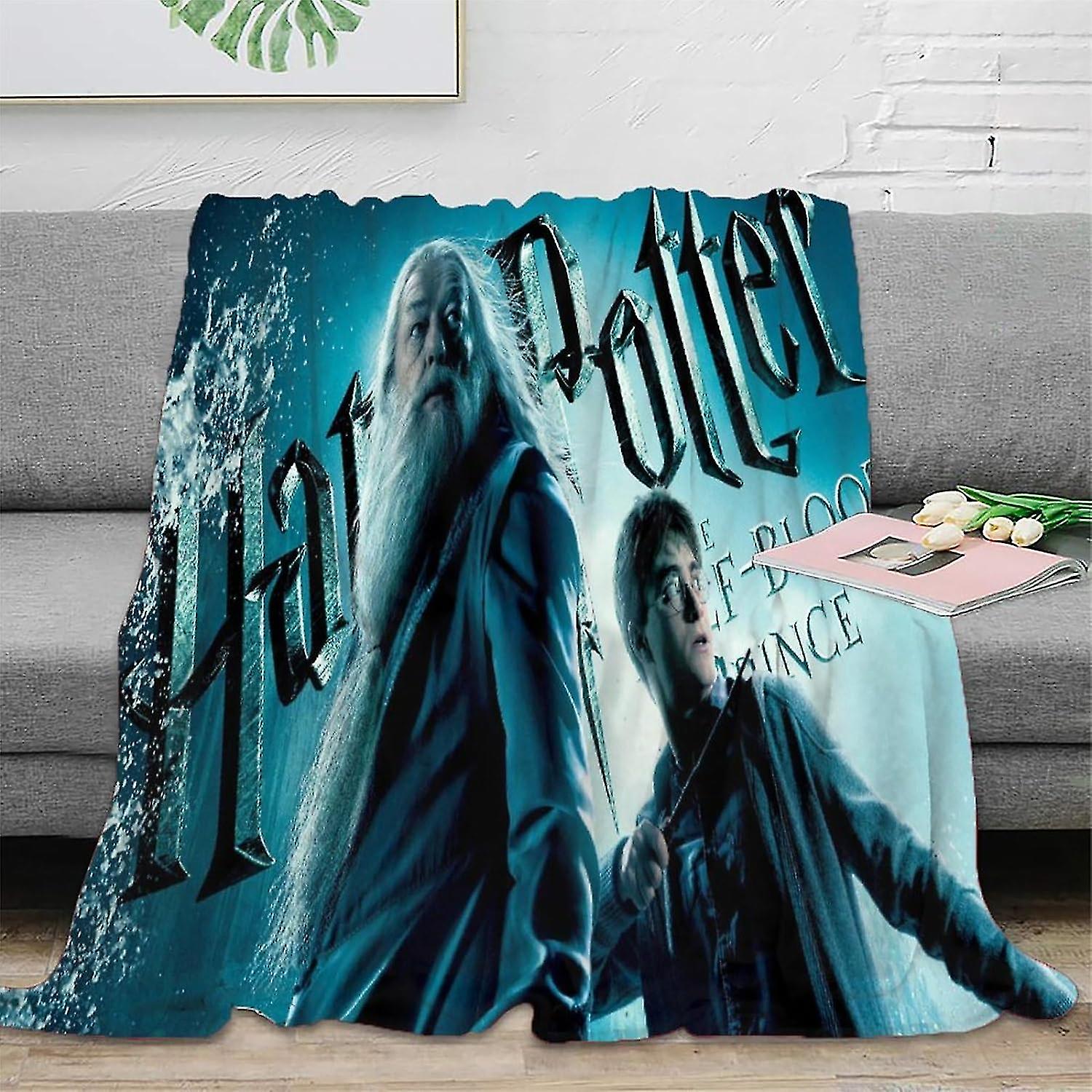 Harry Potter Coperta In Pile Di Tiro, Bambini Adulti In Microfibra Morbida Calda Coperta Soffice Coperta di flanella stampata in 3d Coperte da diva...