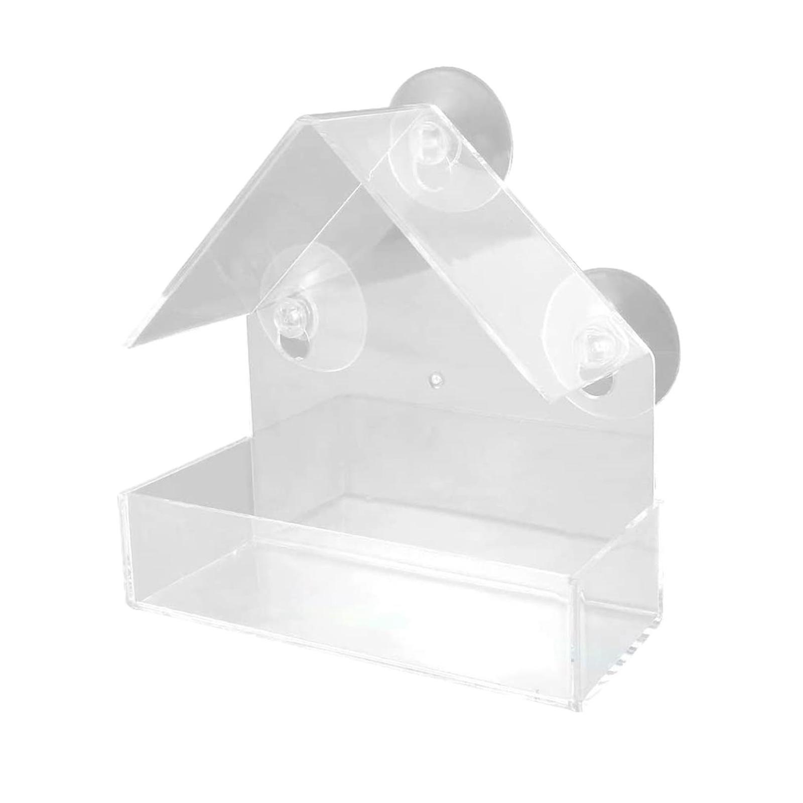 Clear Hanging Window Bird Feeder Birdfeeder Birdhouse Pet Patio Garden
