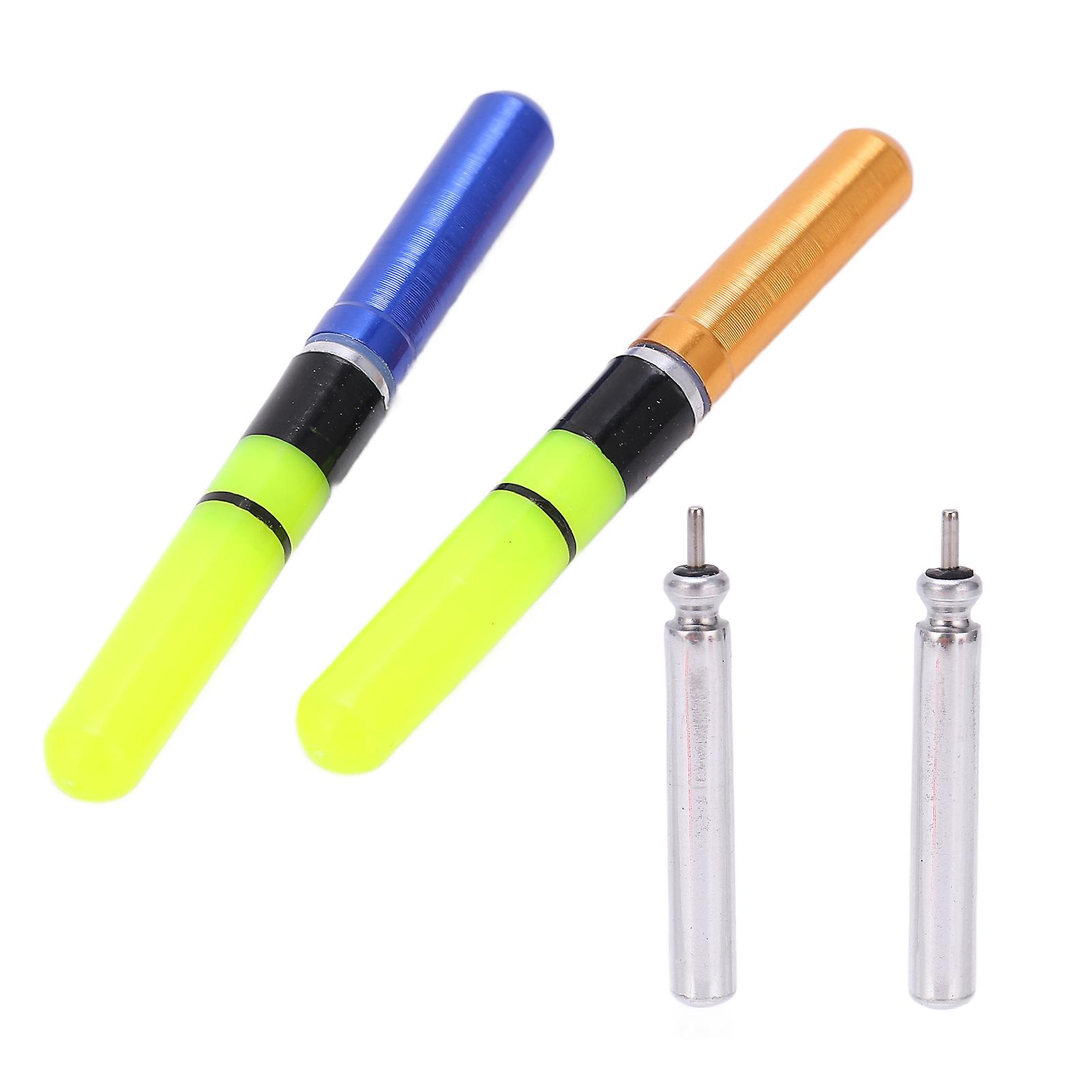 Set of 2 luminous and electronic fishing floats for night fishing