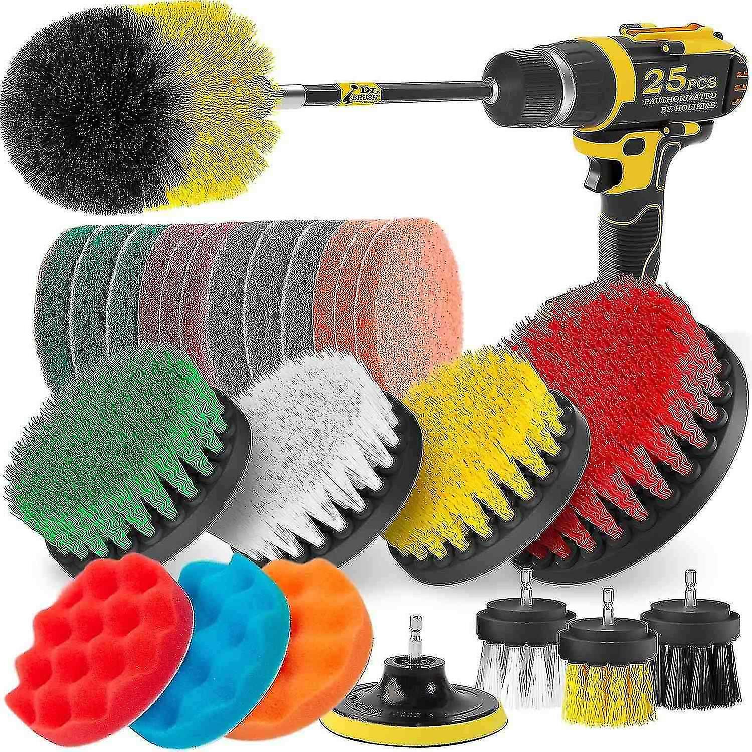 25 Drill Brush Accessories For Multipurpose Cleaning