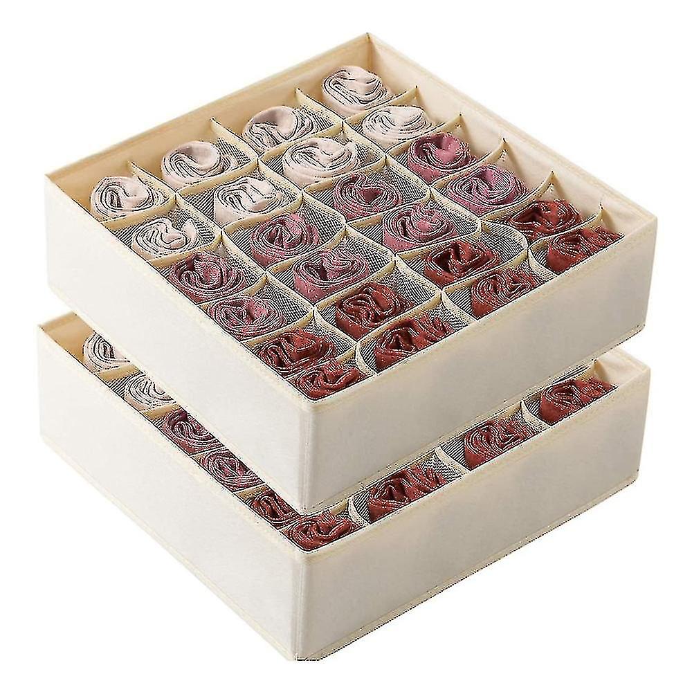 Strumpor Underkläder Låda Organiserare Avdelare, 24 Cell Hopfällbar Skåp Garderob Organisera Förvaringslådor För Kläder, Strumpor, Underkläder, Underkläder