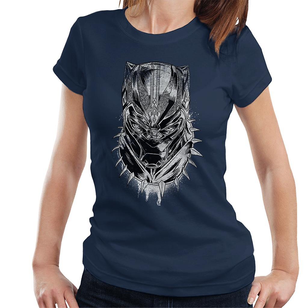 Marvel Black Panther Comic Book Mask Women's T-Shirt