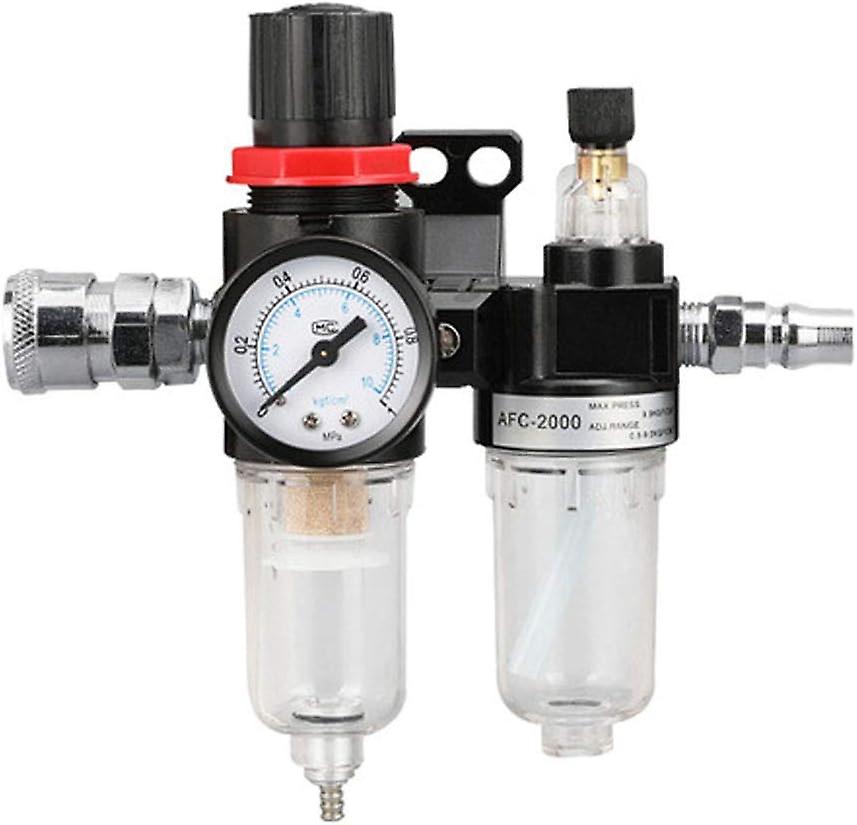 Filter Regulator for Compressed Air 1/4" Pressure Moisture Trap Oil Water Lubricator Separator Reducer Compressor Pneumatic Gas Gauge Connector