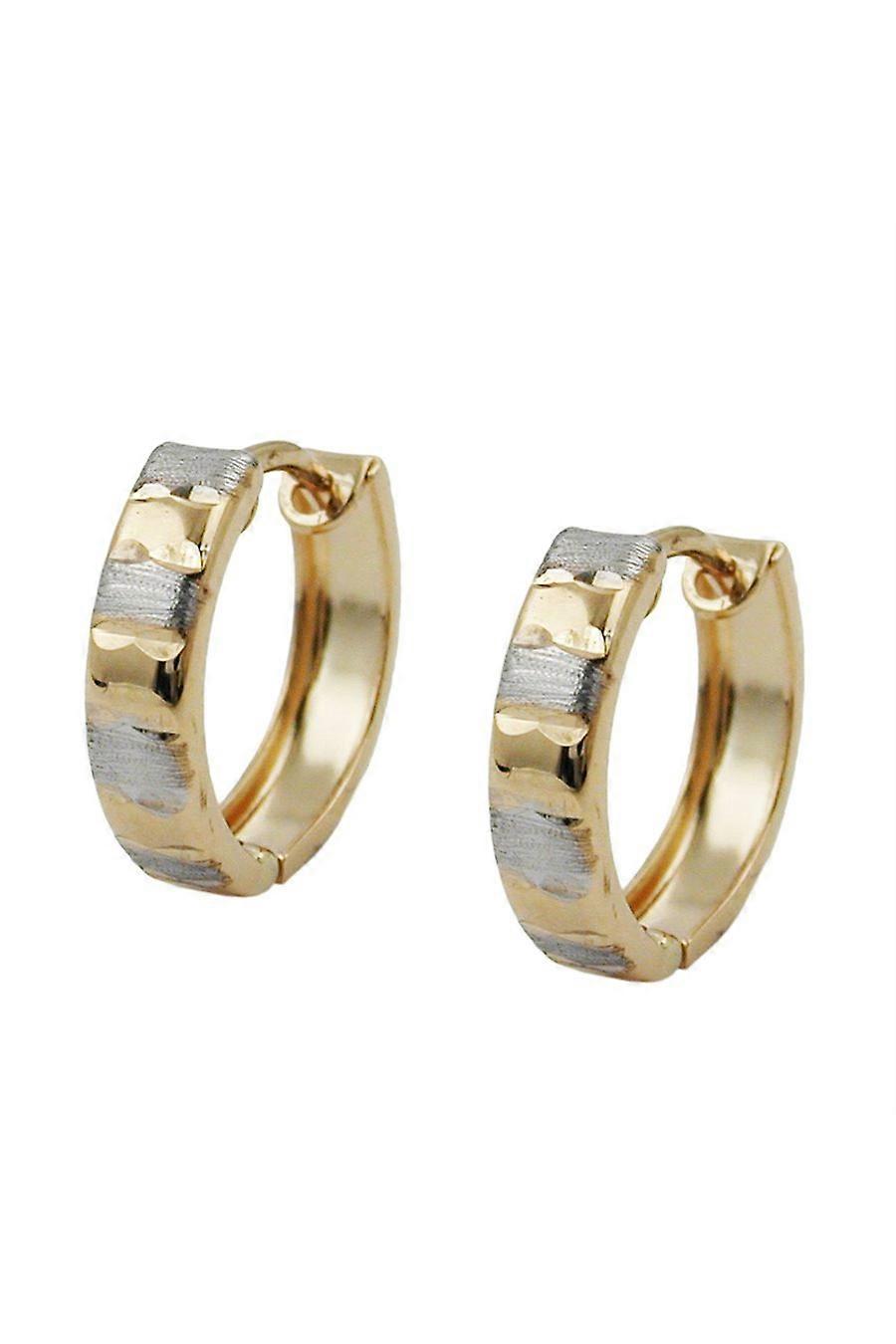 Hoop Earrings Bicolour 9k Gold - Gl431174