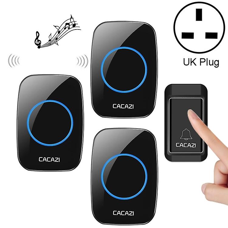CACAZI A10G 1 Button 3 Receivers Wireless Home Cordless Bell