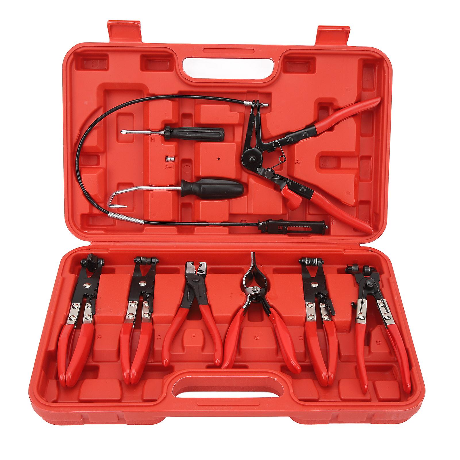 Wire hose clamp pliers set for vehicle engine maintenance