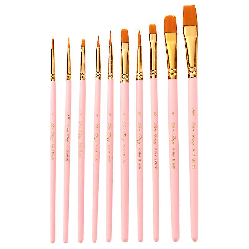 10pcs Wood Handle Paint Brush