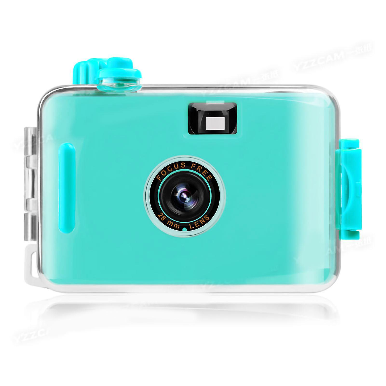 Film Camera Reusable Vintage Film Cameras Waterproof Automatic Miniature Camera for Kids and Adults Light Blue