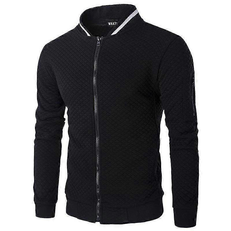 Men's Stand-up Collar Cardigan Casual Sports Jacket Autumn/winter Warm Zip-up Shirt