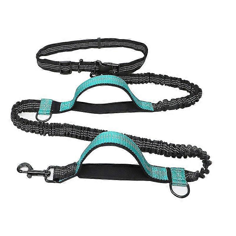 Jogging Dog Leash, Upgrade Hands-free Dog Leash With Bungees(1 Pcs Blue)