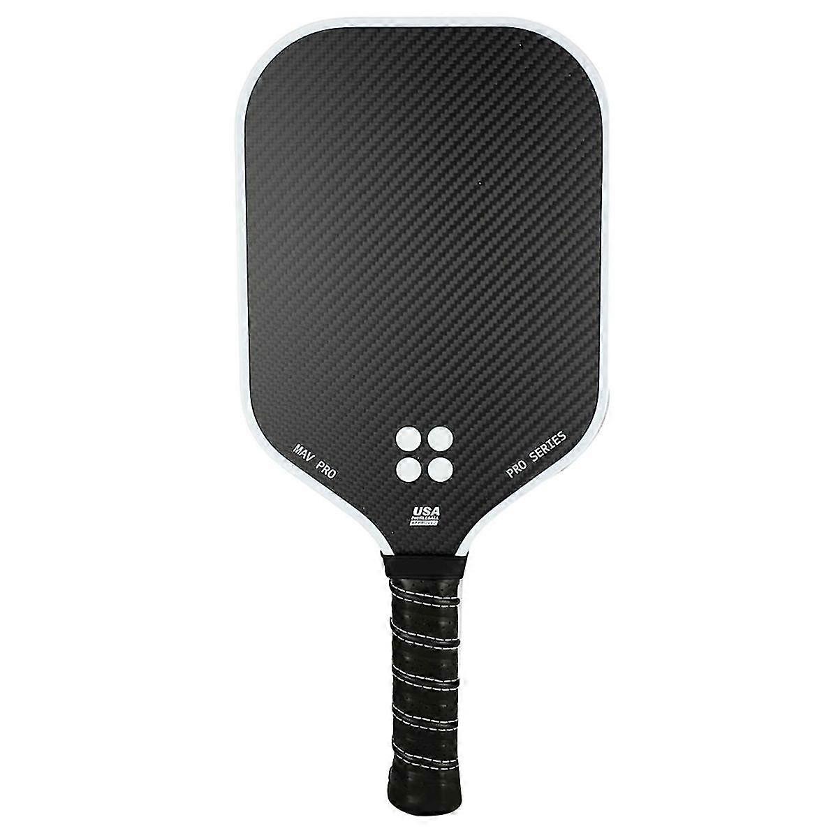 16MM Pickleball Paddle 3K Carbon Fiber PP Honeycomb Core Enhanced Power Anti-Slip Hand Grip Paddle White