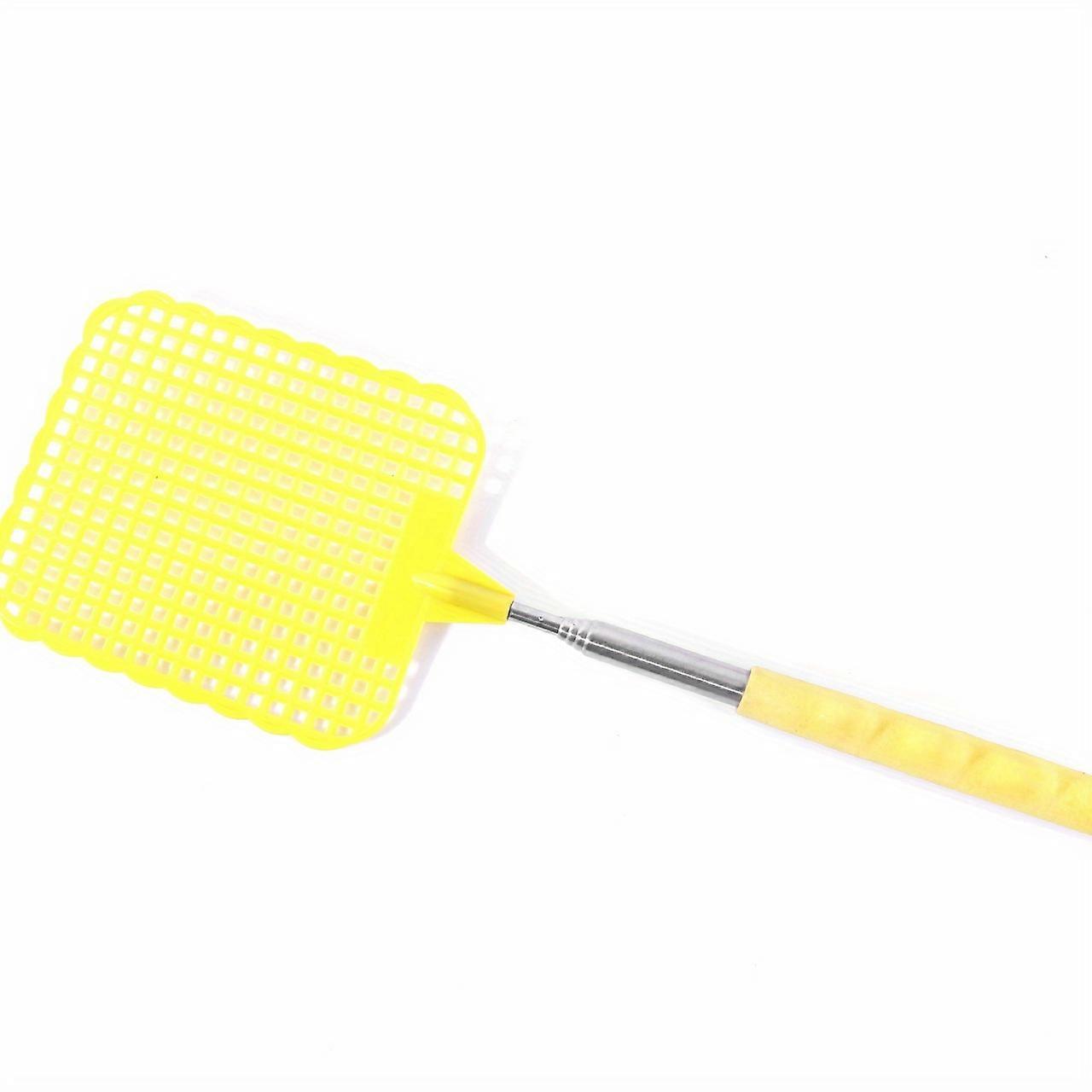 Telescopic And Lengthened Mini Fly Swatter, Iron Rod Folding Fly And Mosquito Repellent Plastic Fly Swatter Does Not Rot In Summer