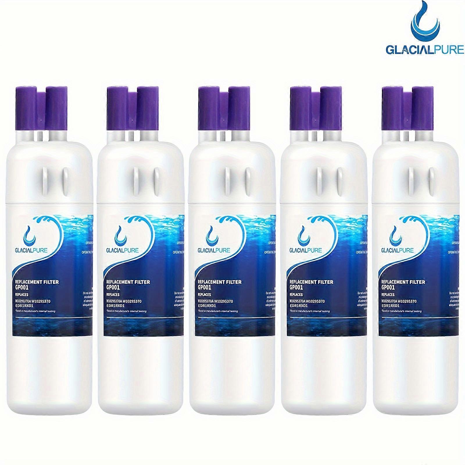 5 Packs W10295370A EDR1RXD1 Refrigerator Water Filter, Compatible With EDR1RXD1, Filter 1, WHR1RXD1, W10295370, KAD1RXD1, P8RFWB2L, P8WB2L, P4RFWB, P5