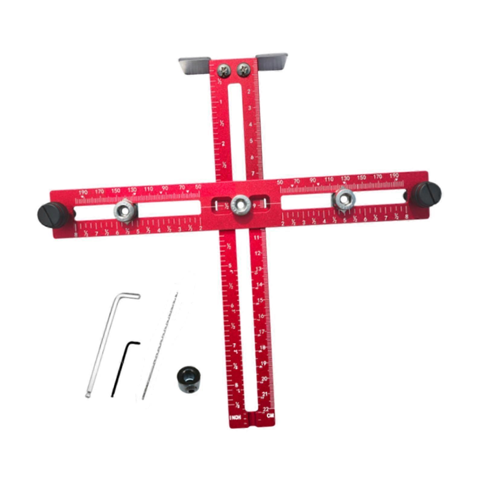 Drilling Positioning Ruler Multi Angle Measuring Ruler for Carpenter Marking