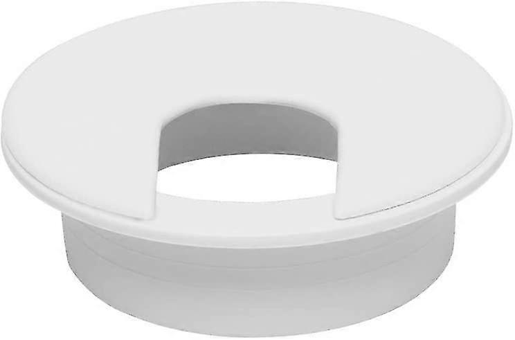 デスクグロメット10個ラウンド凹型ケーブルグロメット50mmプラスチックカバーグロメットウェイケーブルデスクテーブル用(白)-在庫あり