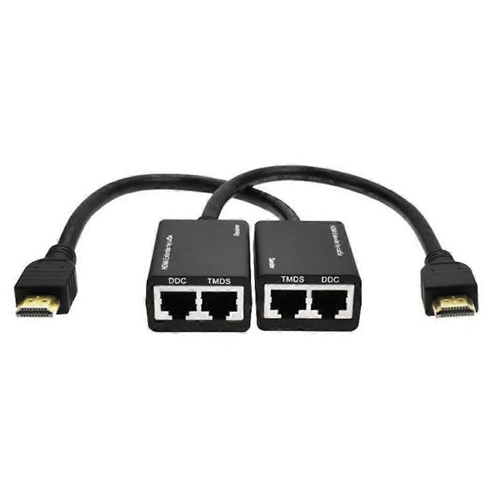 1 paar over RJ45 CAT5e CAT6 UTP LAN Ethernet Extender Repeater 1080P 3D tot 30 meter zender en ontvanger