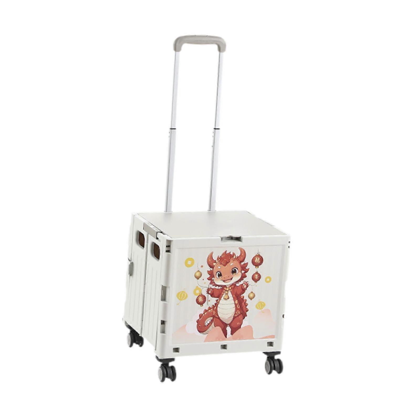 Folding Shopping Cart Large Capacity Rolling Shopping Hand Truck with Wheels Rat