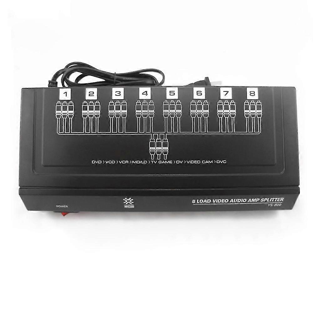 Av Splitter 1 Point 8 1 In 8 Out Audio And Video Splitter Converter Ys800 8 Channels