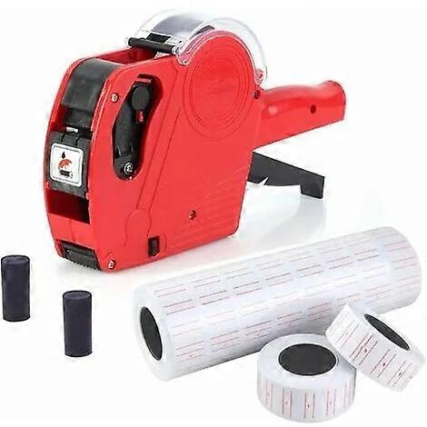 4個の価格マーキングマシン-1個の赤(英語)-1個の白のレギュラー500個-2個のインクカートリッジオイル