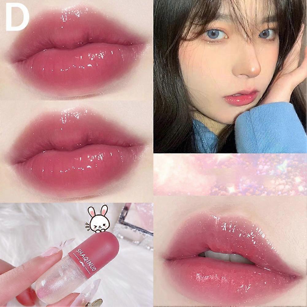 Shaqinuo Mini Capsule Lip Gloss 3-Pack Hydrating Color Changing Water Gloss With Mirror Shine Plump Moisturizing Glaze Portable