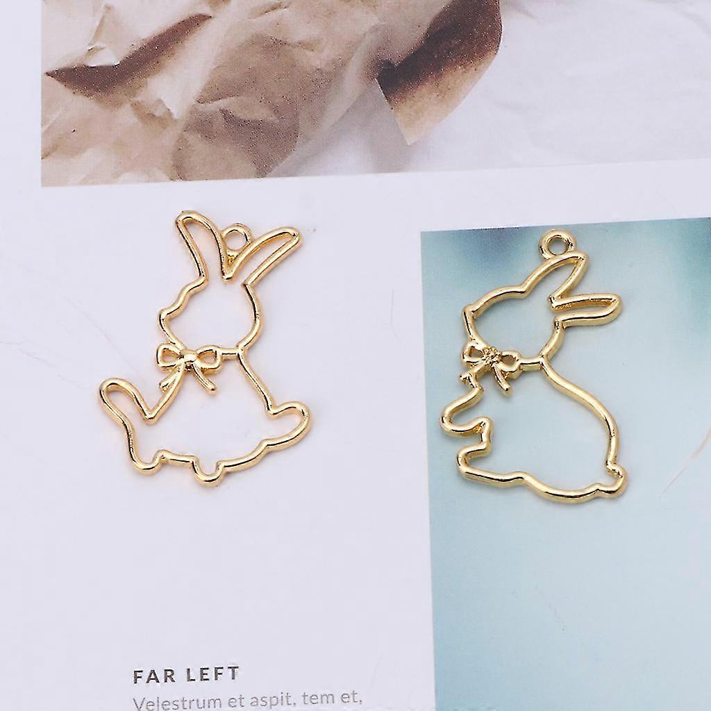 Creative Delicate Alloy Pins Cartoon Lovely Rabbit Shape Dangle Pendant