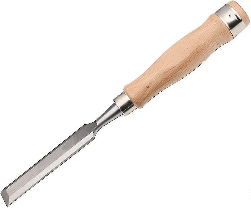 Dłuto do drewna Konstrukcja ze stali chromowo-wanadowej, ergonomiczny uchwyt ze stali doczołowej, osłony ostrza, 18 mm