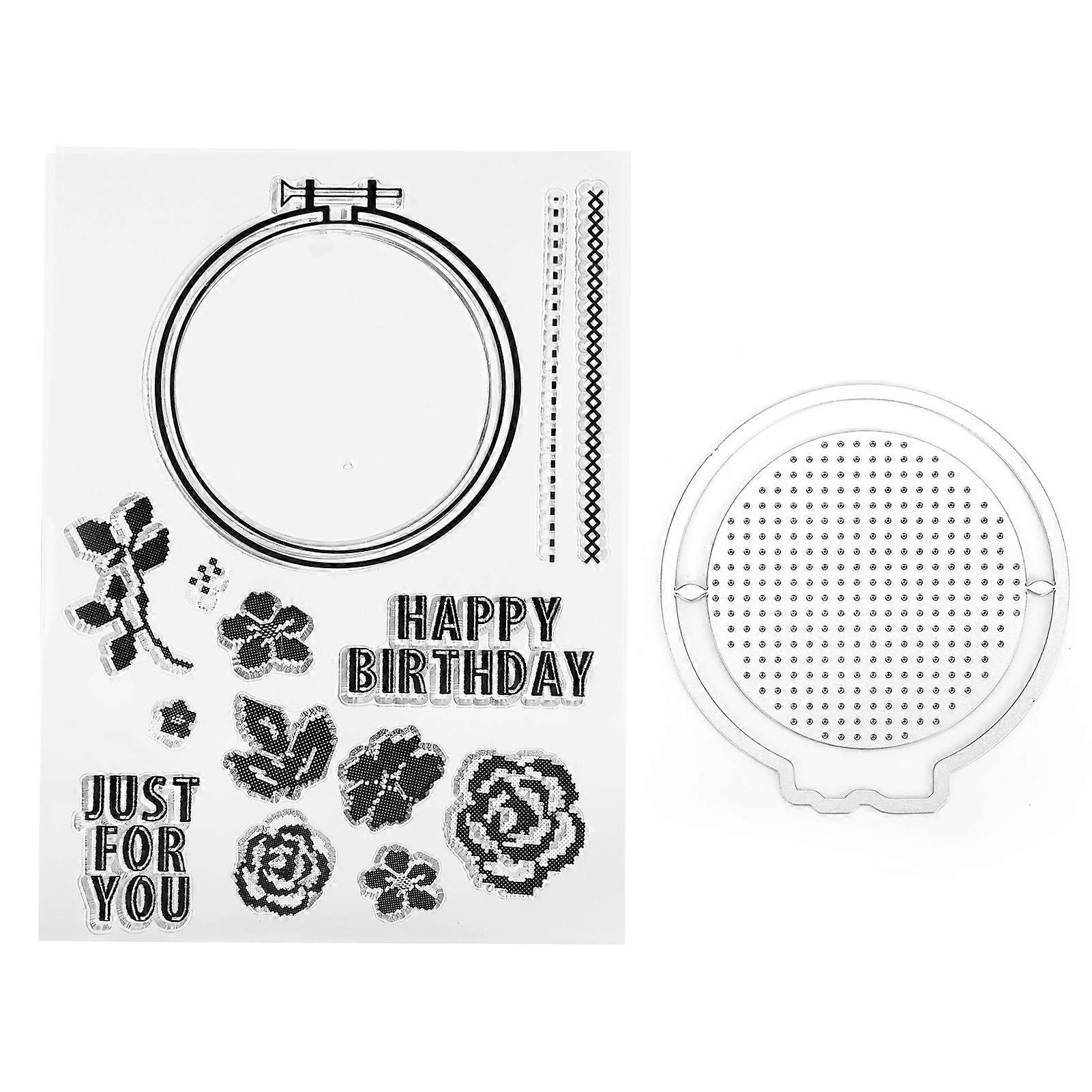 TPR透明シール誕生日DIYスクラップブックカード作成フォトアルバムフラワーデコレーション