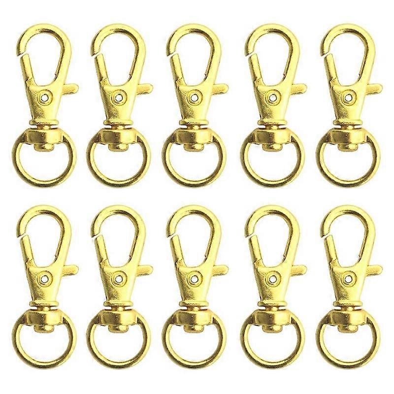 50 Pcs Swivel Clasps Lanyard Snap Hook, Lobster Claw Clasp Gold