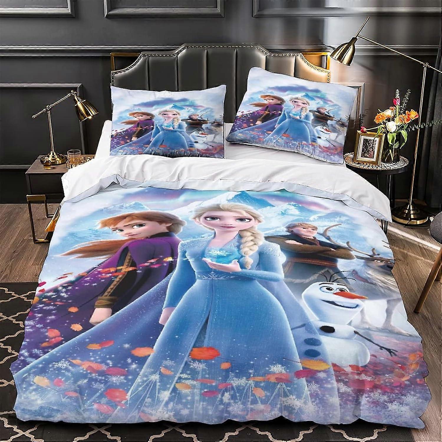 Sabanas 90x190 Niña Juego De Cama Frozen Edredón 100x140cm