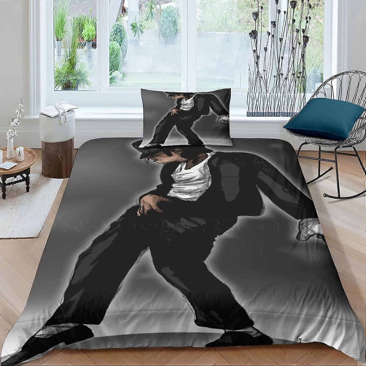 Michael Jackson Duvet Cover Sets Dancer Bedding Sets Musician Skull Microfiber Bedding Set Single