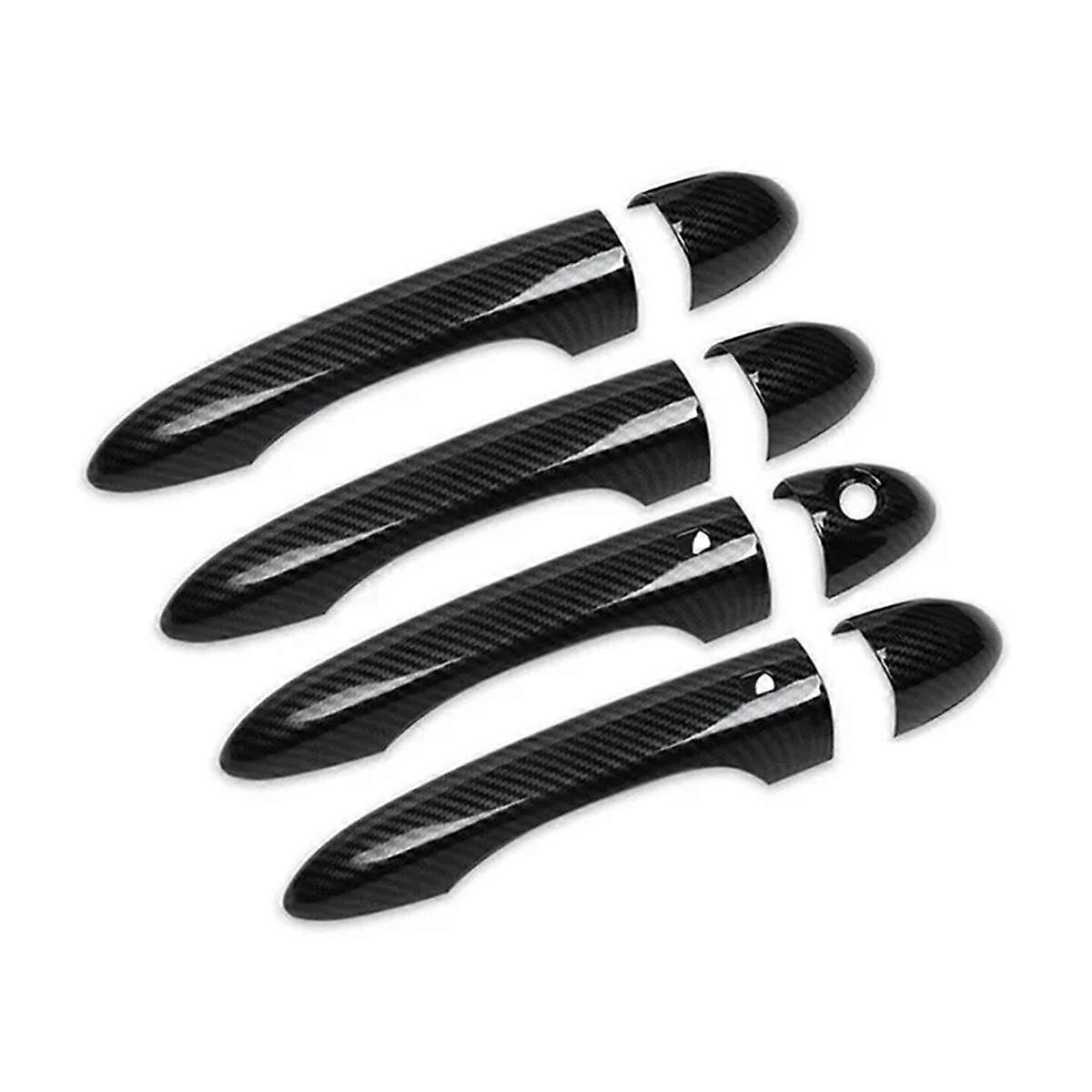 1 Set Carbon Fiber Door Handle Cover Trim for Sedan Trofeo Smart Door Handle