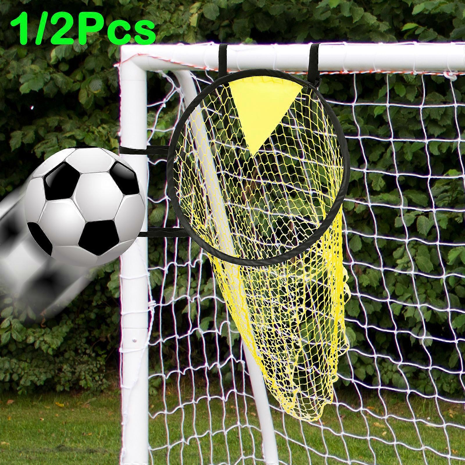1/2Pcs Soccer Training Shooting Net Portable Foldable Easy to Attach Football Training Net for Goal Youth Free Kick Practice