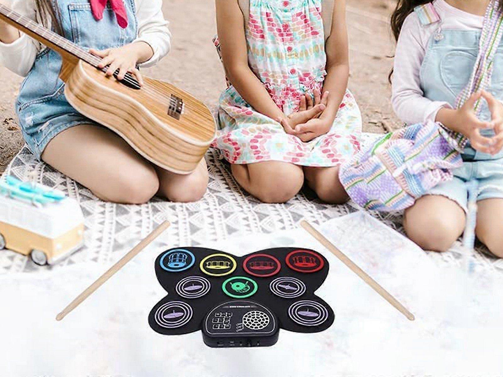Electronic Drum Set 9-Drum Practice Pad with Headphone Jack