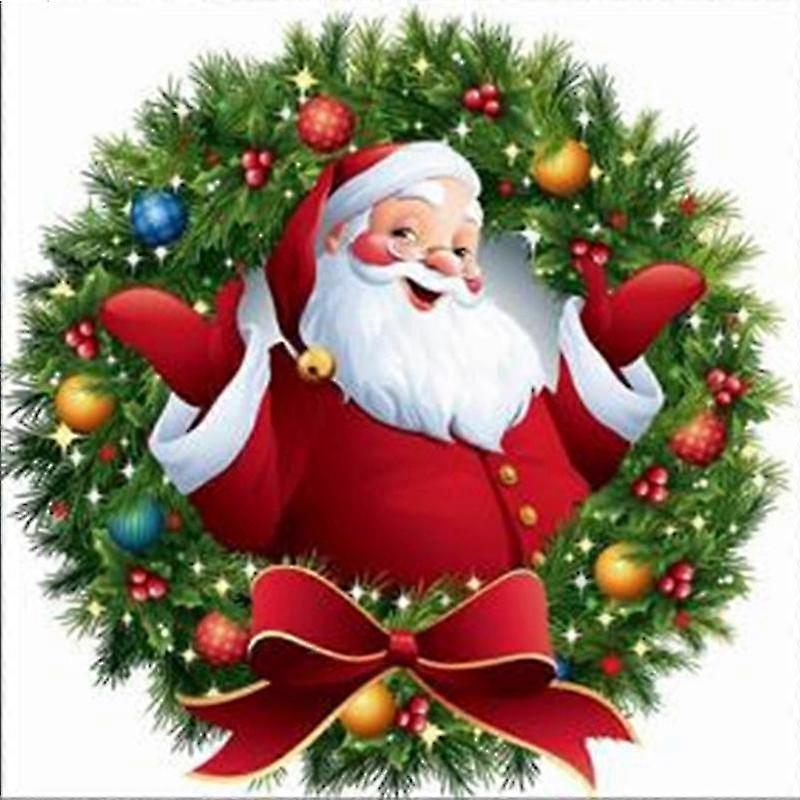 5d DIY Timanttimaalaus Koko pyöreä "söpö joulupukki"timanttikirjonta Strassit Kuvat Timanttimosaiikki Kotikoriste