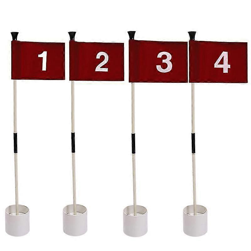 Putting Green Flag For Yard, drapeaux de golf numérotés double face, ensemble de gobelets de trou de drapeau à épingle de golf, conception portable à 2 sections, idée de cadeaux