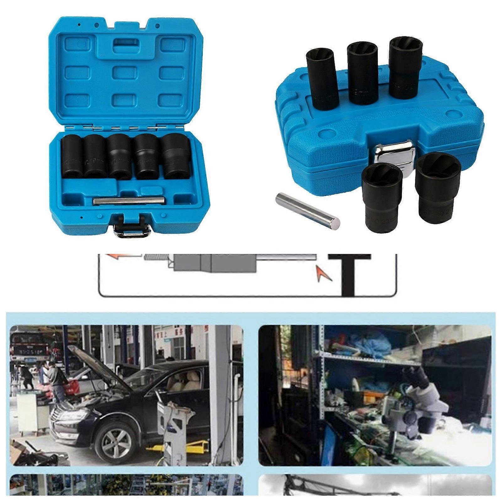 Car Tire Damaged Sliding Tooth Nut Nut Screw Non-slip Disassembly Socket Wrench Tool Extractor FLYE241706