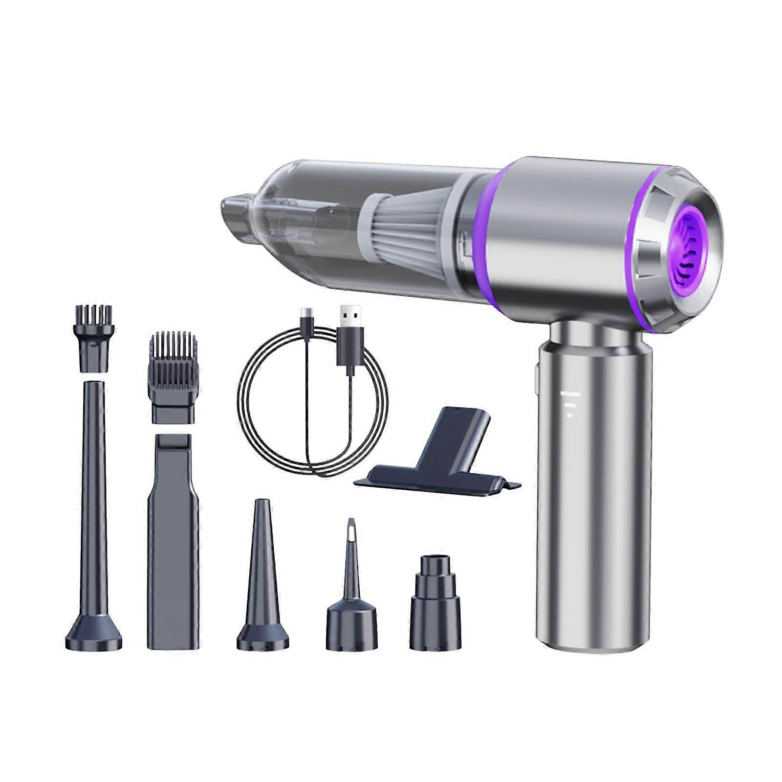 Car Vacuum Cleaner Brushless High Power Super Strong Three Gears Adjustable Power Display Handheld Blowing Suction -one Home And Car -use Flye241415