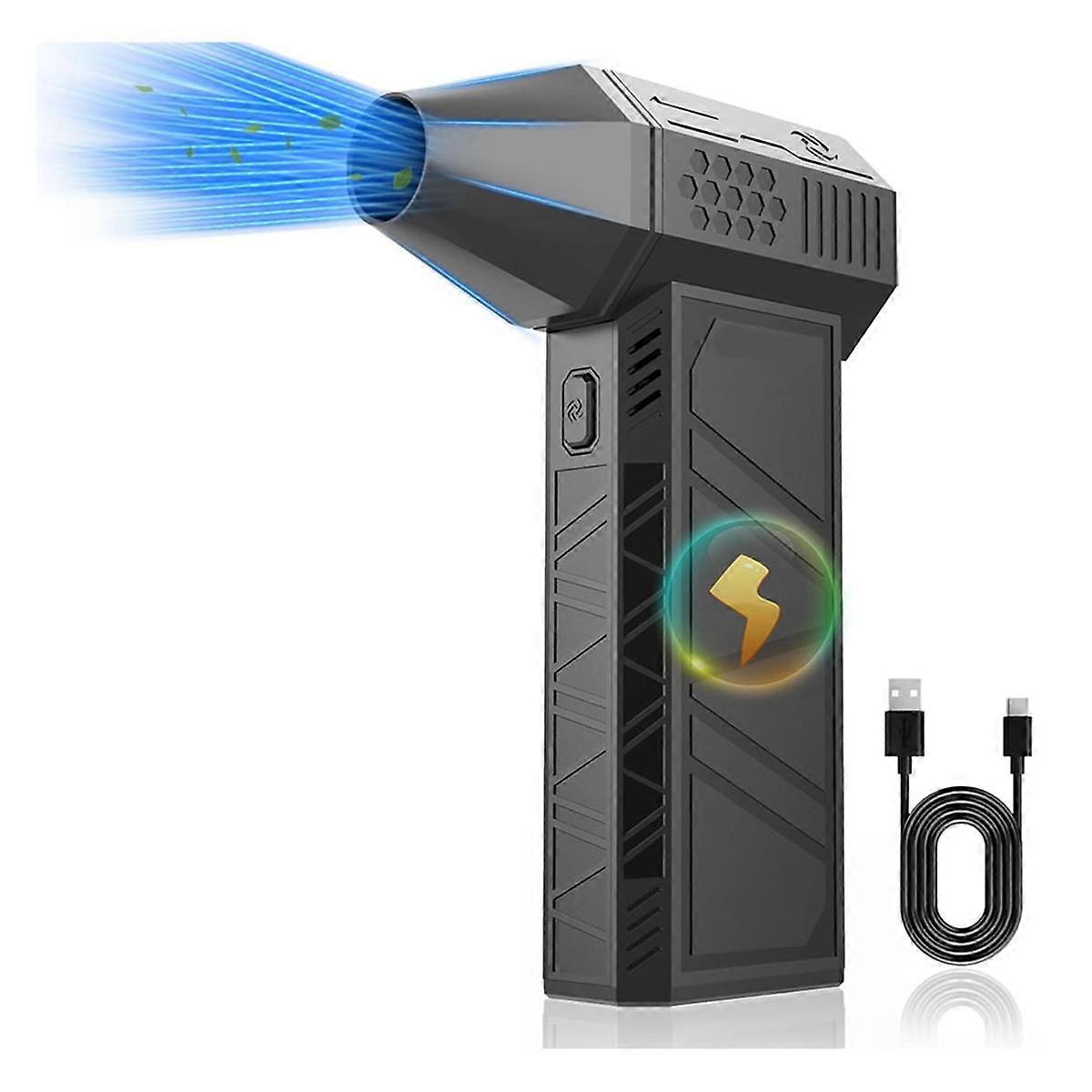 Powerful Compressed Air Duster-Adjustable 130000RPM -Reusable No Canned Air Duster Can for Computer