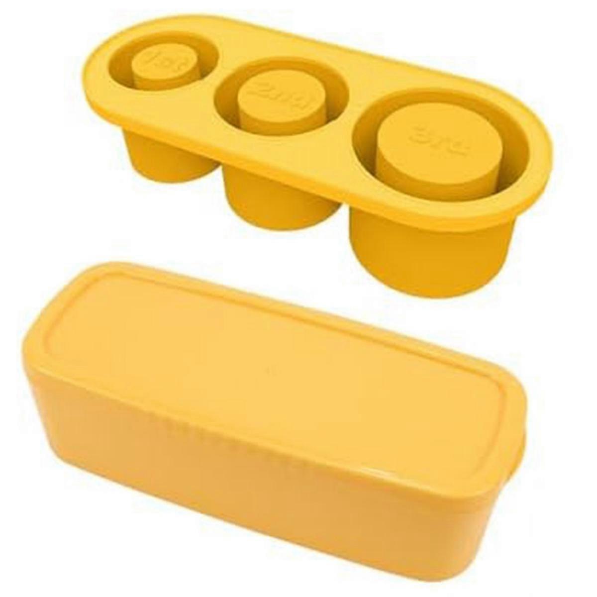 Silicone Ice Square Tray with Lid for 20-40 Oz Tumblers, 3 Hollow Cylinder Ice Square Molds for Mug