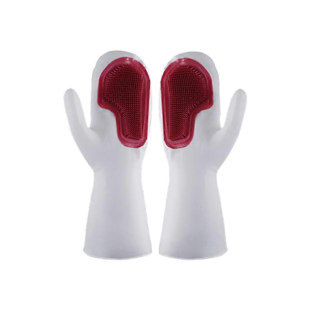Magic Gloves Brush Dishwashing Silicone Rubber Kitchen Home Cleaning