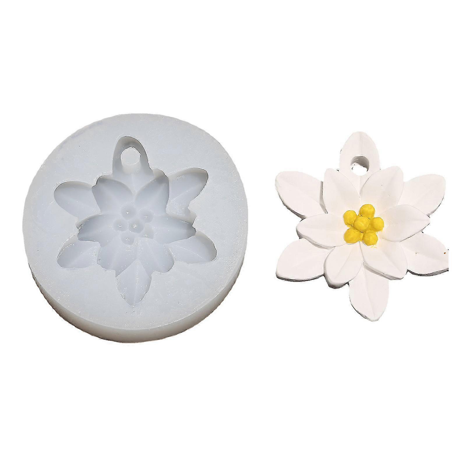 Aromatherapy Lotus Epoxy Resin Mold Diy Flower Diffuser Pendant Silicone Moulds