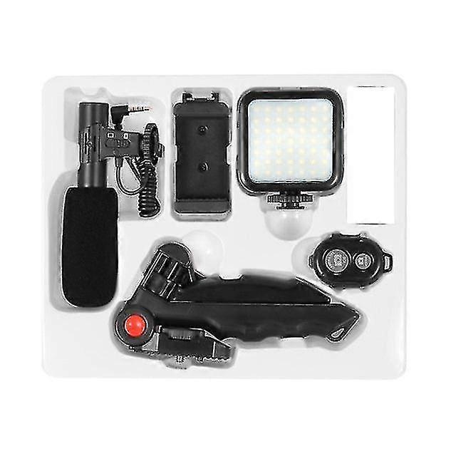 Vlogging kit mobile phone bracket microphone fill light combination set for vlog live phone recording