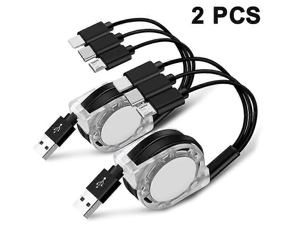 2 pieces for Apple/Android/Type-c Charging Cable 3 in 1