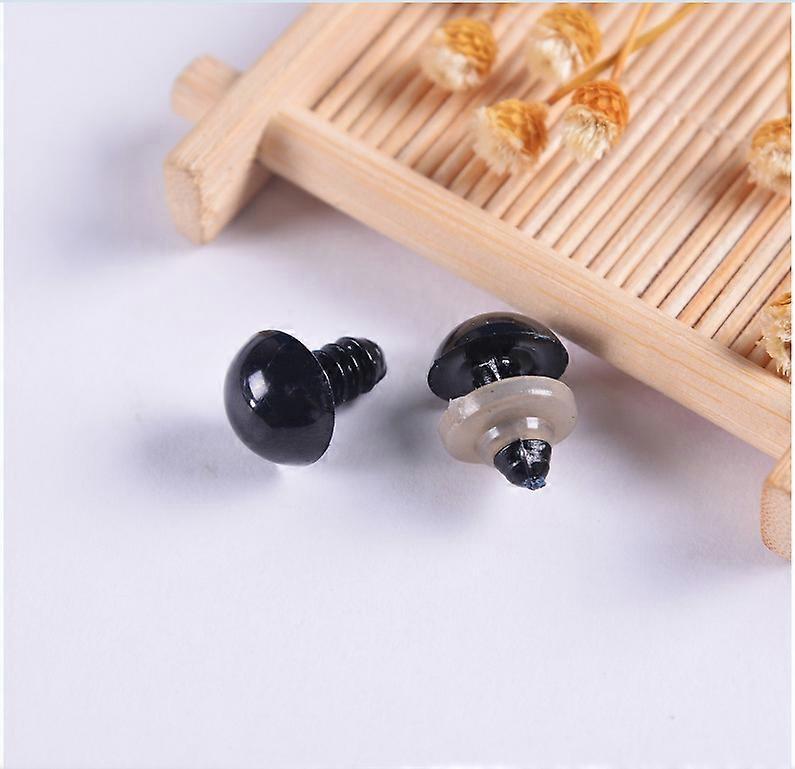 100pcs Safety Eyes 10mm Plastic Black Craft Eyes Teddy Bear Eyes with Washers for Stuffed Animals Crochet Toys Crafts Making