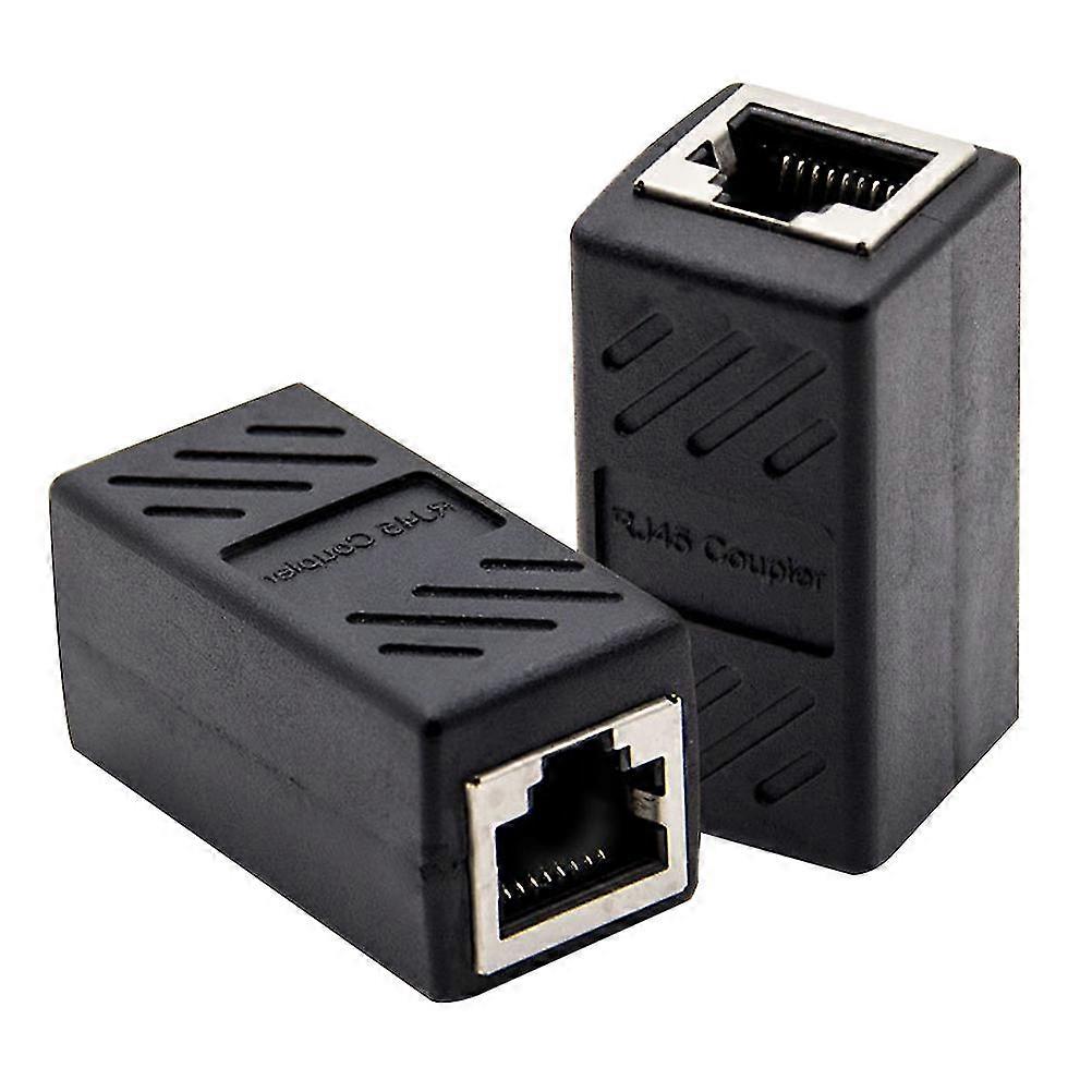 2 stuks Kabel Ethernet Vrouwelijke Koppeling Kabel Rj45 Splitter Ethernet Adapter Extender Rj45 Extender