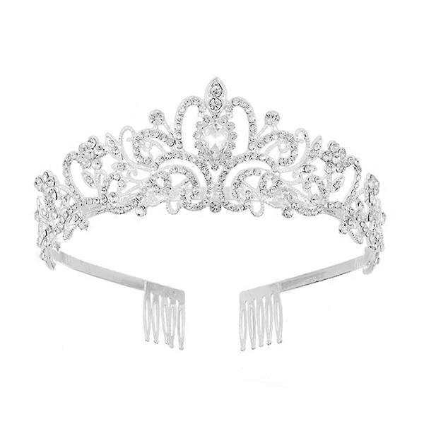 Tiara Crown Crystal Rhinestone (silver, 1 pc)
