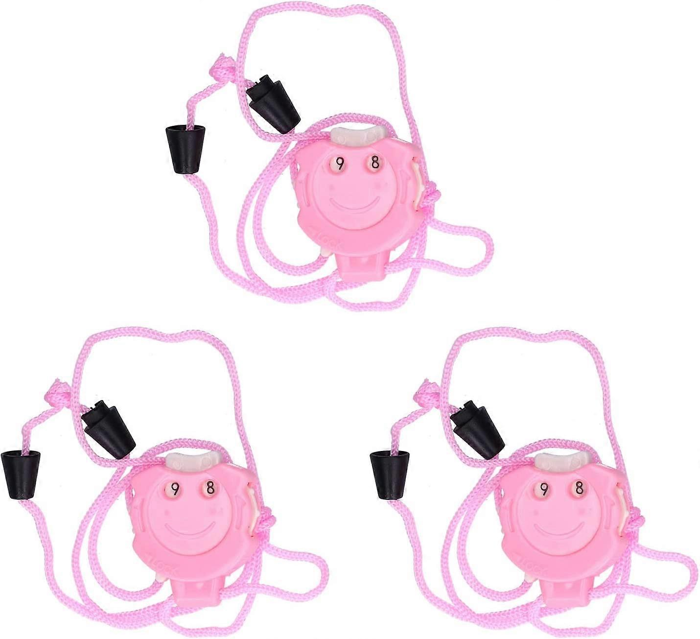 3 piece knitting counter, row counter, knitting stitch counter, crochet stitch marker, knitting row counter, pink