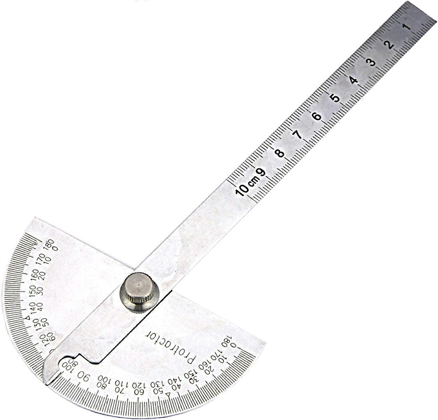 Protractor 0-180 degree stainless steel goniometer precision craftsman